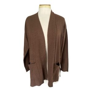The Workshop NWT Brown Open-Front Cardigan